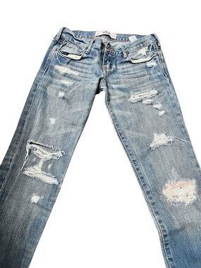 Hollister Light Blue Distressed Skinny Jeans